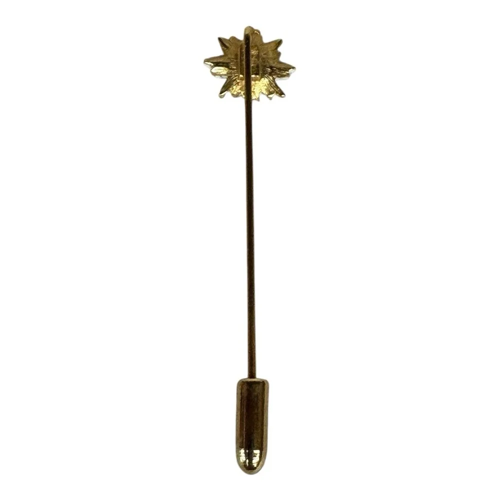 Daisy Flower Hat Stick Pin Gold Tone Vintage‎ Costume Jewelry